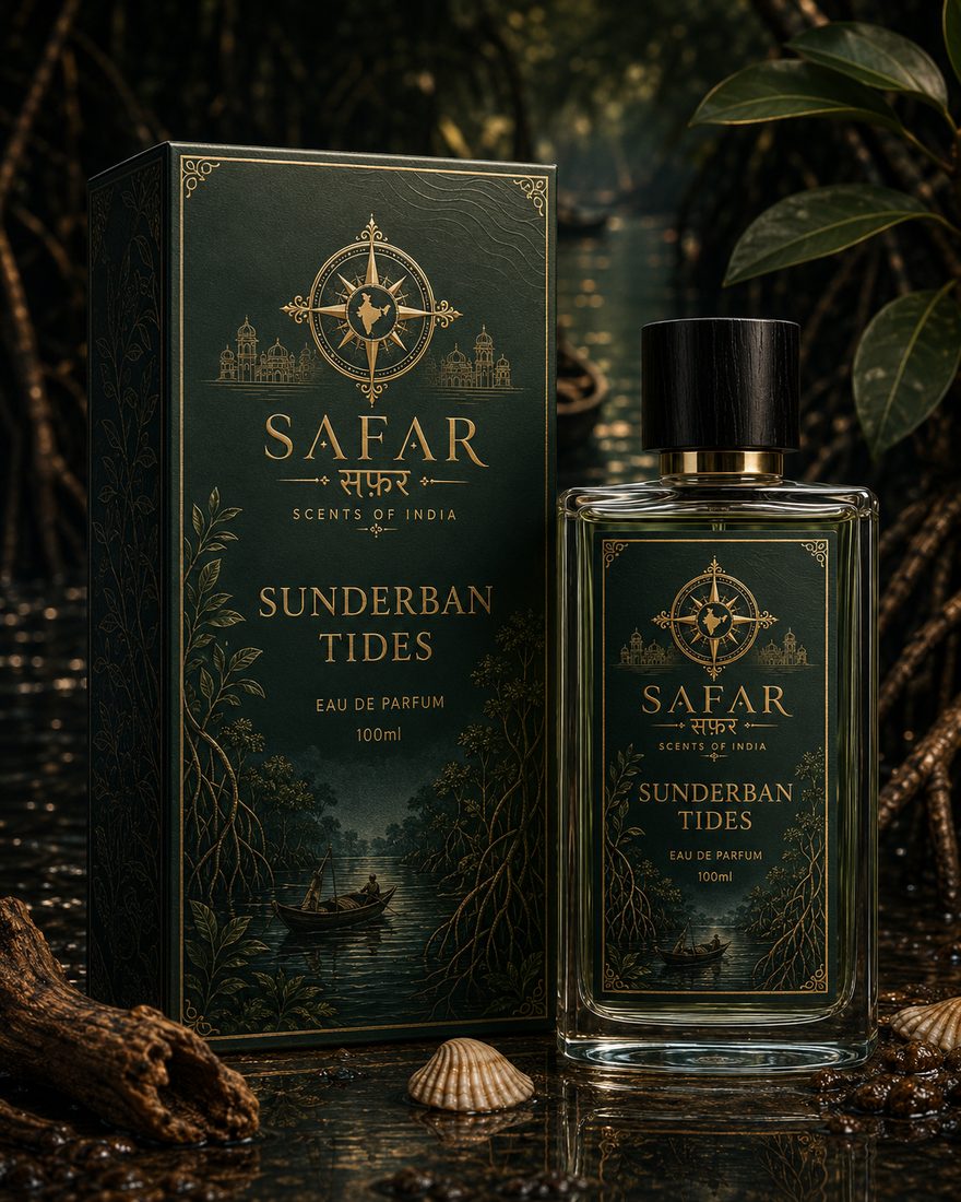Sundarban Tide eau de parfum with illustrated coffret